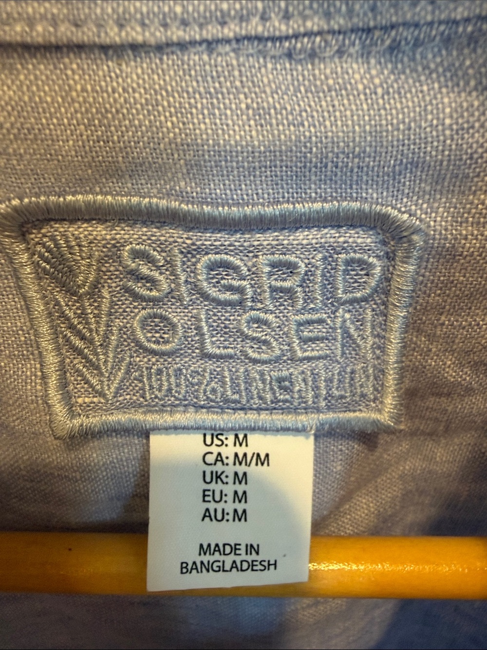 Sigrid Olsen Blue Linen Top size medium - Picture 2 of 8